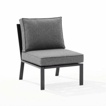 KD ENCIMERA 34.5 x 24.75 x 24.75 in. Outdoor Metal Sectional Center Chair, Charcoal KD3039281